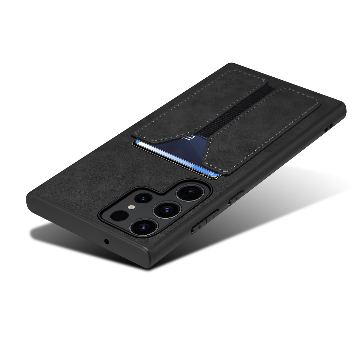 PU Retro Faux Leather DV Elastic Card Holder Phone Case (For Samsung)