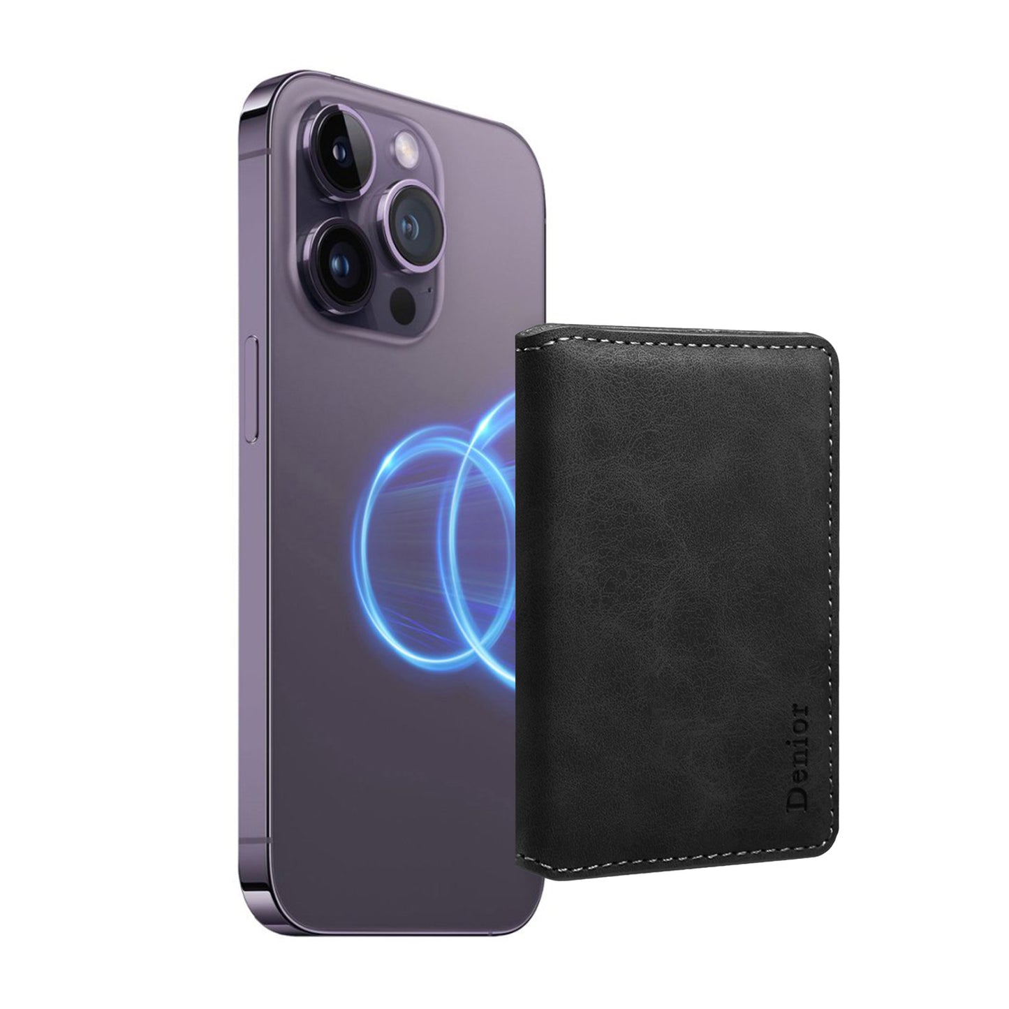 PU Faux Leather Vintage Pattern Side-Open Magnetic Card Holder