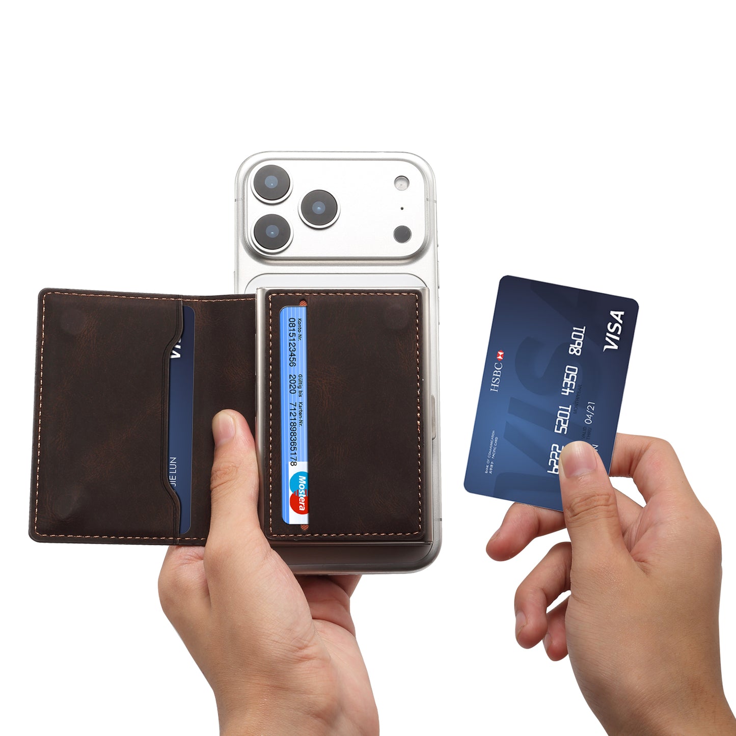 PU Skin-Feel Accordion Magnetic Card Case