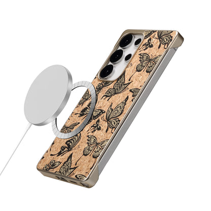 Cork Floral Borderless Magnetic Phone Case (For Samsung)