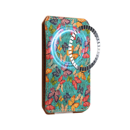 PU Faux Leather Lychee Texture Magnetic Card Holder