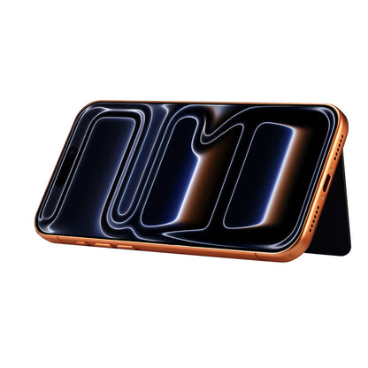 PU Faux Leather Lychee Texture Magnetic Card Holder