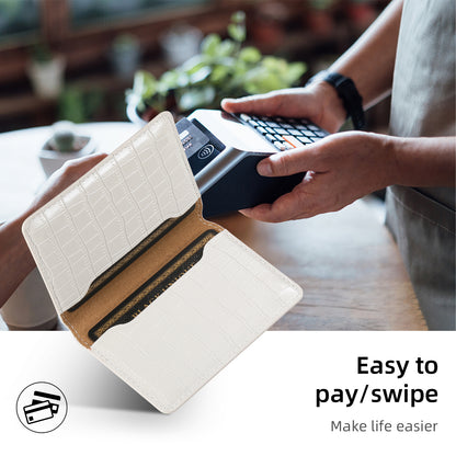 Glue Bifold PU Card Bag - Crocodile Skin Pattern