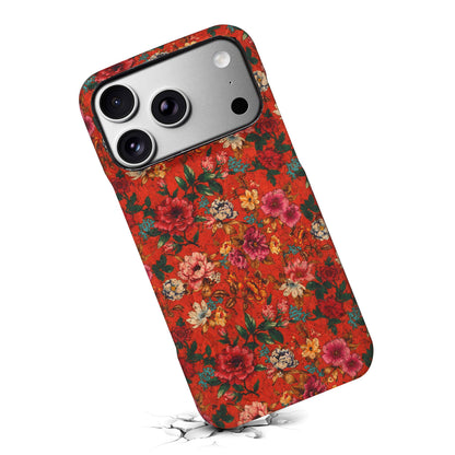 Floral Pattern Cork PC Phone Case