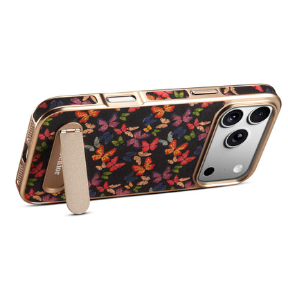 Cork Butterfly In-line Stand Magnetic Electroplated Phone Case