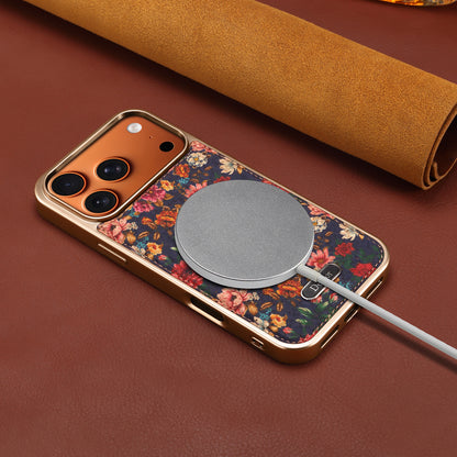 Butterfly Printed Magnetic Electroplated Phone Case