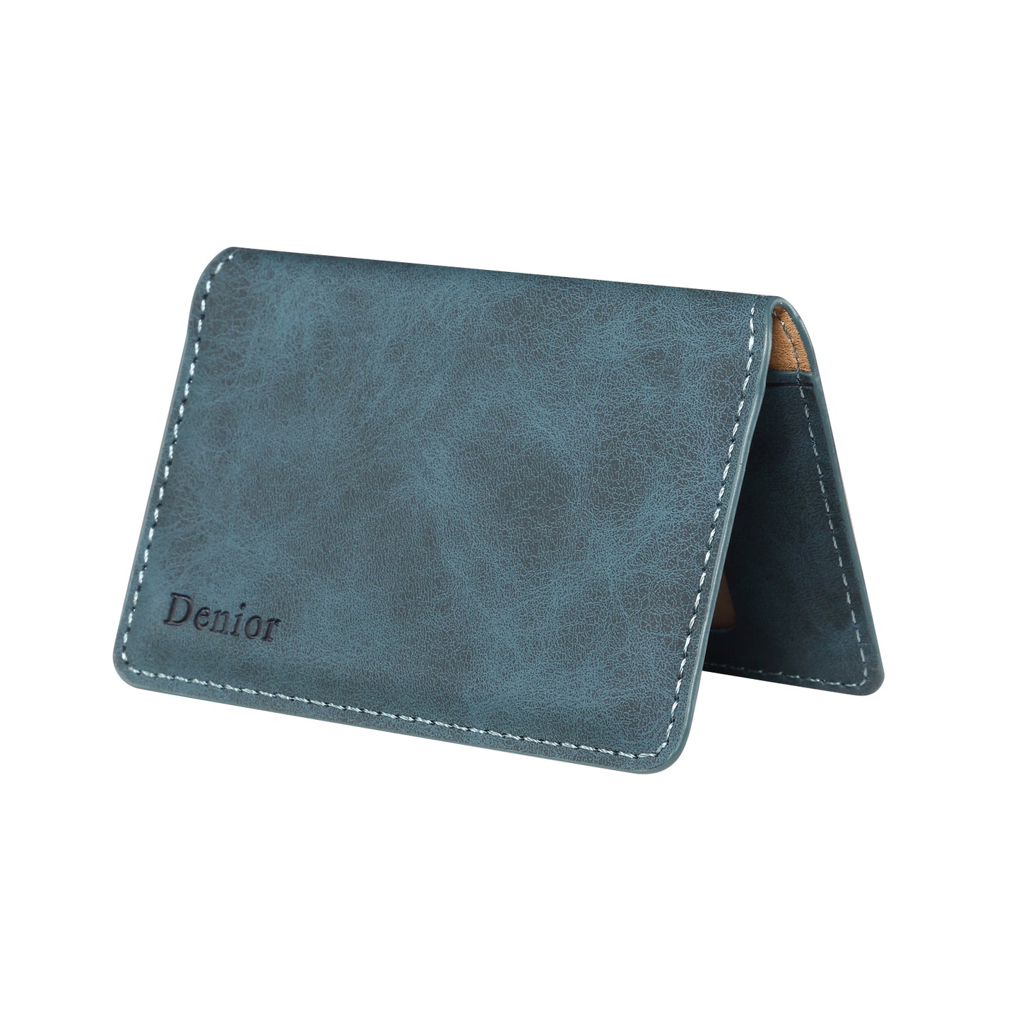 PU Faux Leather Vintage Pattern Side-Open Magnetic Card Holder