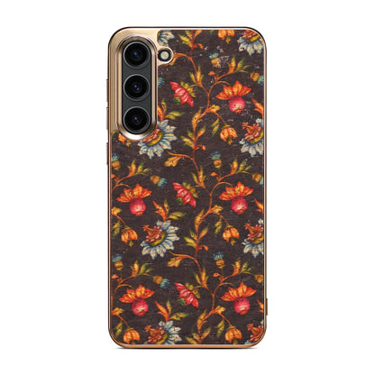 Cork Floral Electroplated Phone Case (For Samsung)