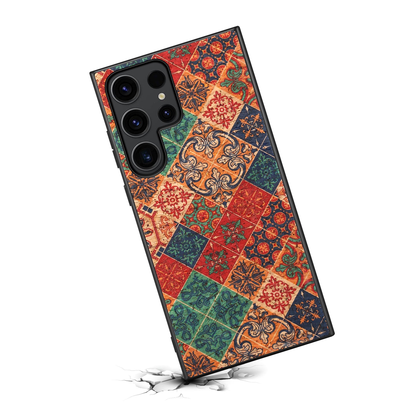 Cork Floral Phone Case Back Cover (For Samsung)