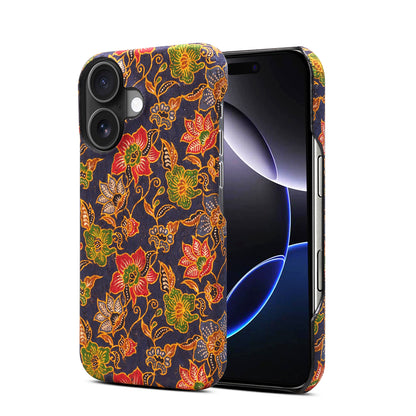 Floral Pattern Cork PC Phone Case