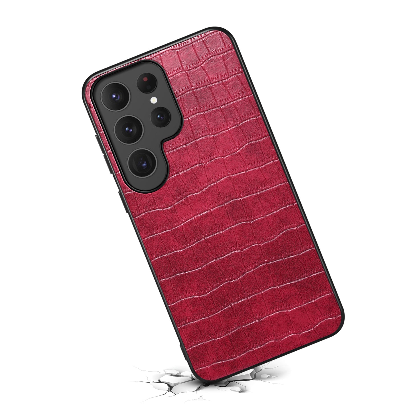 PU Faux Leather Crocodile Texture Phone Case Back Cover (For Samsung)