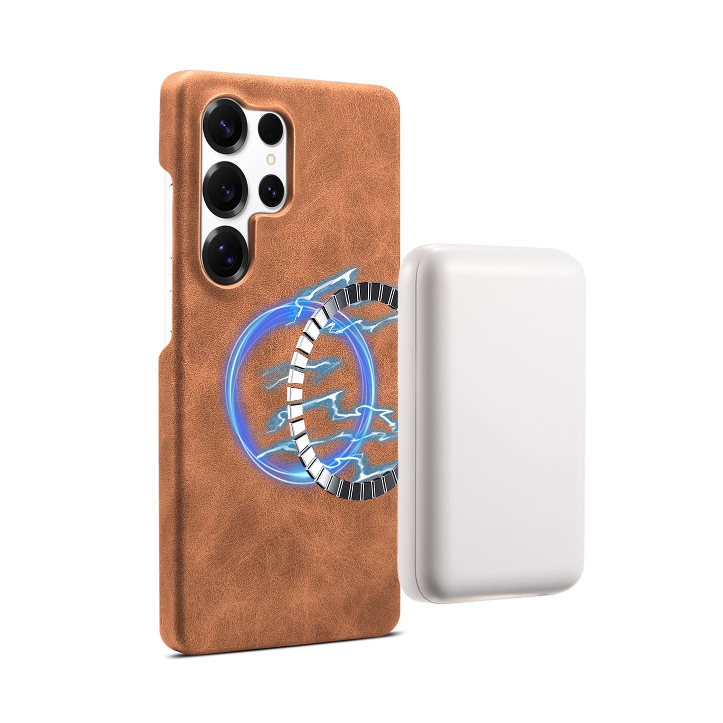 PU Retro Faux Leather PC Magnetic Phone Case (For Samsung)