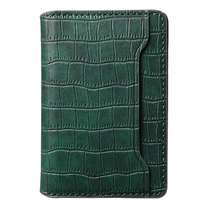 Glue Bifold PU Card Bag - Crocodile Skin Pattern