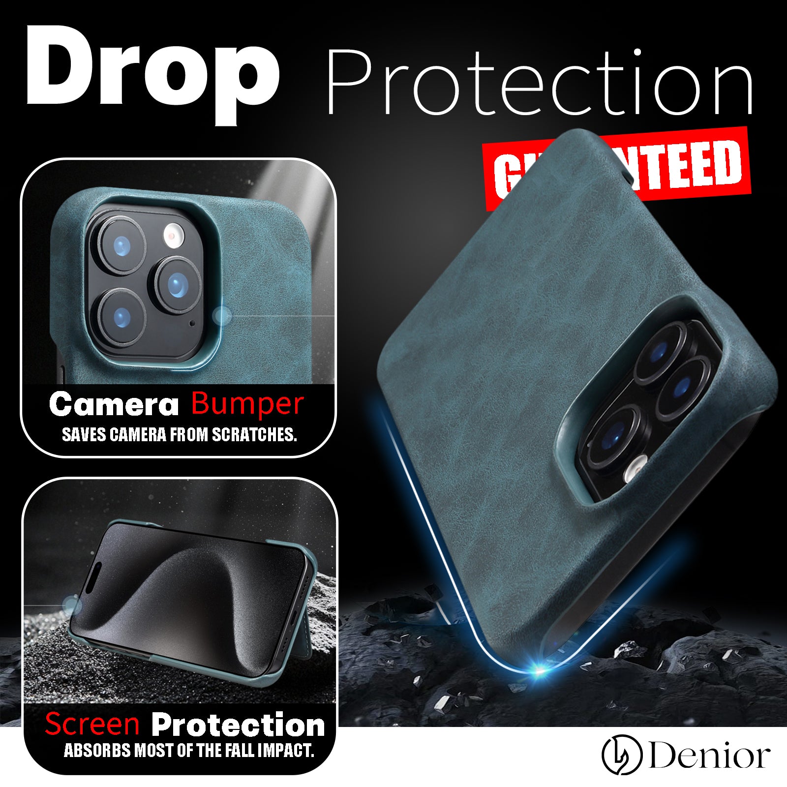 iPhone Series 2IN1 Magnetic Case & RFID Card Bag（Blue）