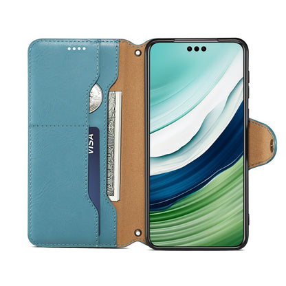 Huawei Simple PU Leather Flip Card Wallet Stand Phone Case（Blue）