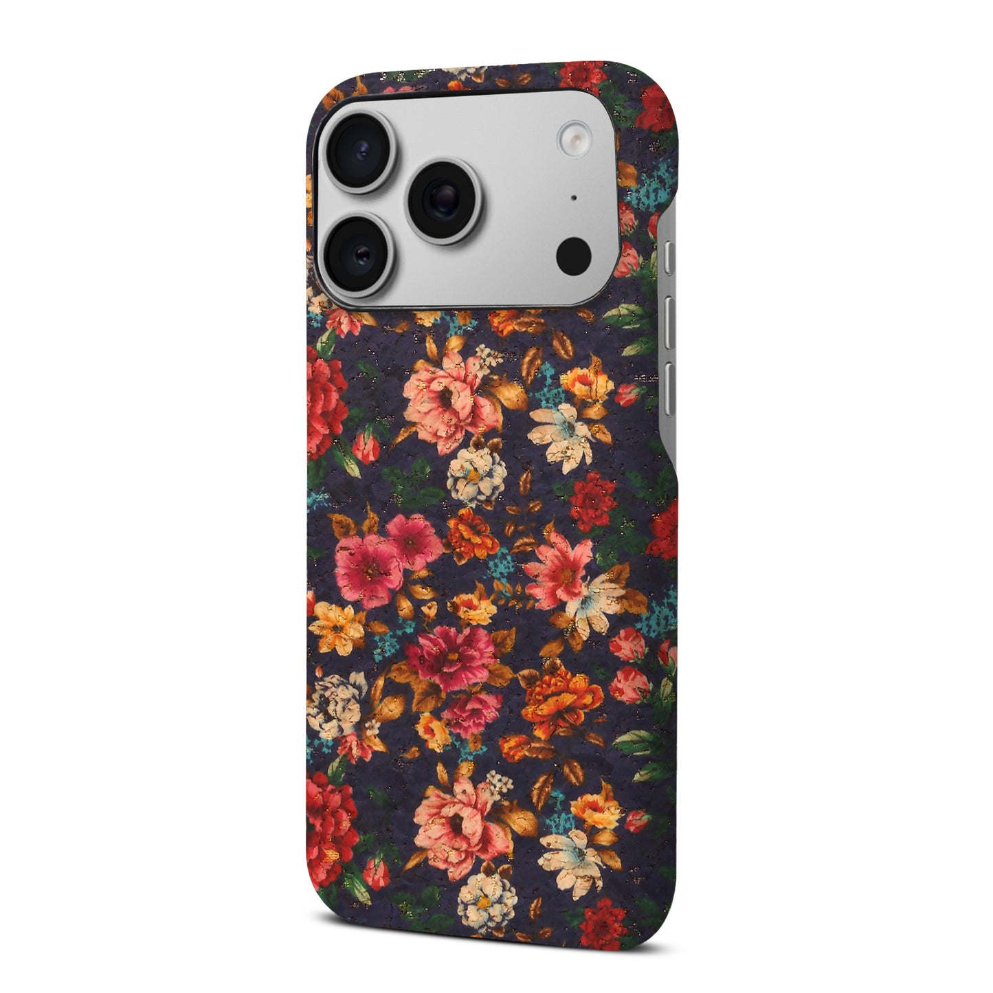 Floral Pattern Cork PC Phone Case