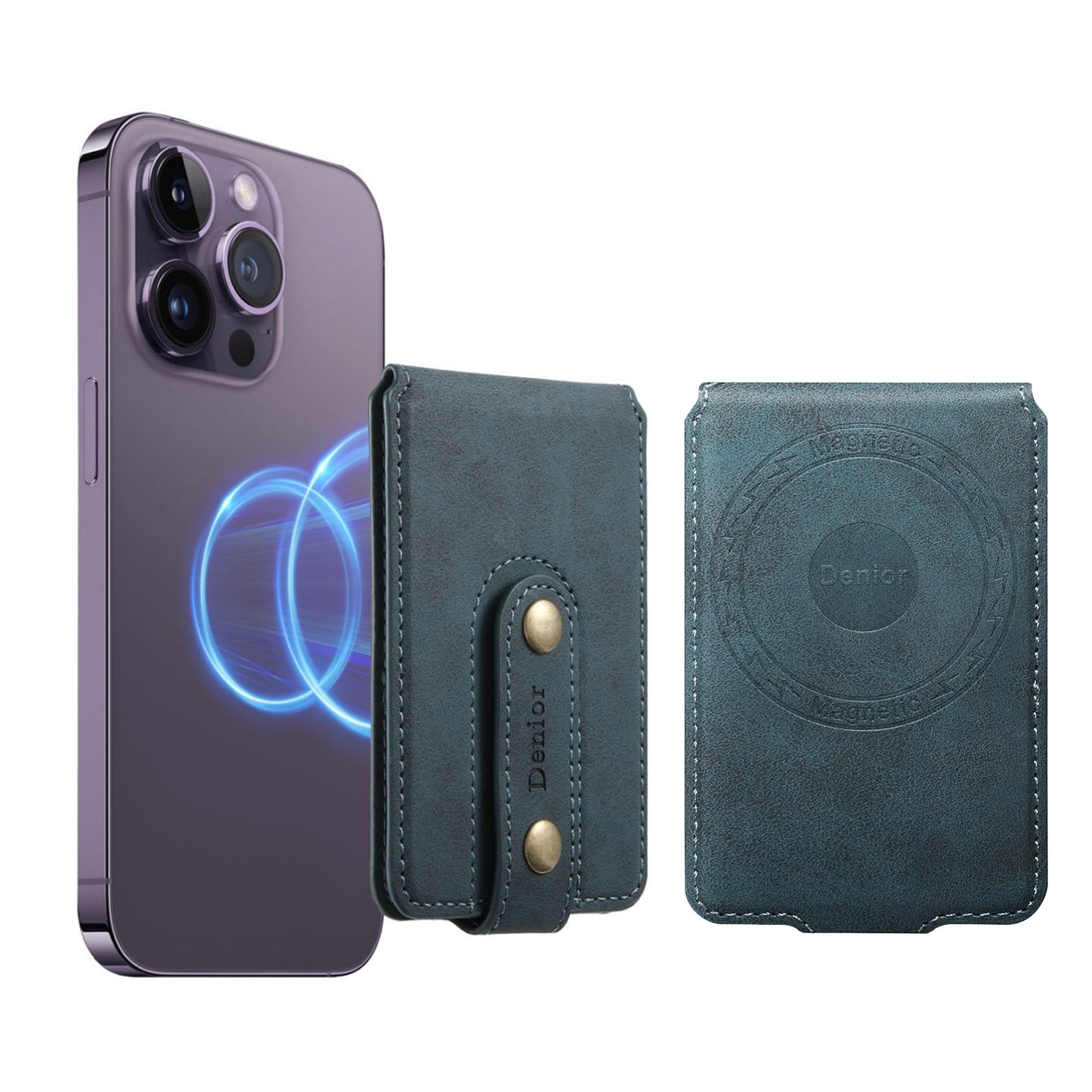 Bifold Vertical PU Leather Mag Wallet - Clasp