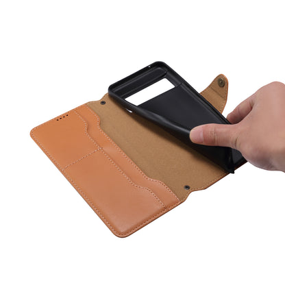 Google Simple PU Leather Flip Card Wallet Stand Phone Case（Black）