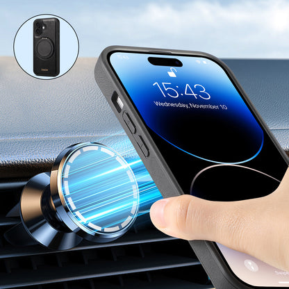 Genuine Leather 360° Rotating Gear Stand Phone Case