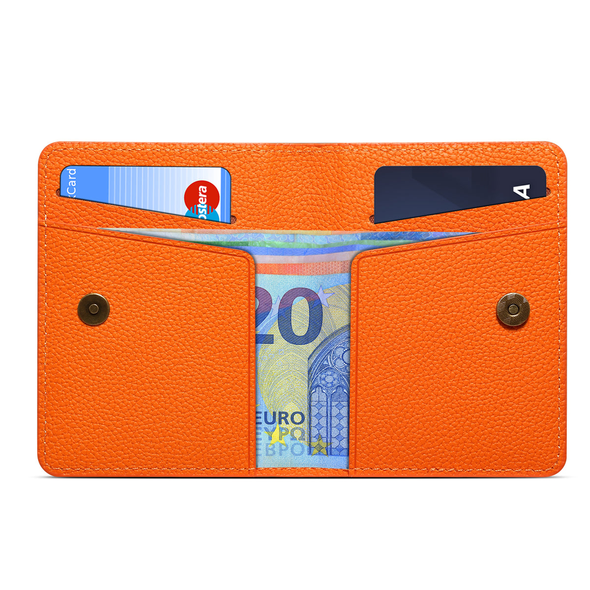 PU Leather 2-Slot Magsafe Foldable Card Holder Wallet