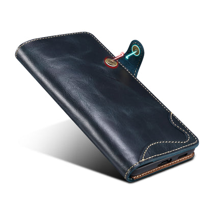 Samsung Galaxy S23/S22/S21 Series Genuine Leathe Multi Functional Card Insertion Flip Wallet Holder Phone Case（Blue）