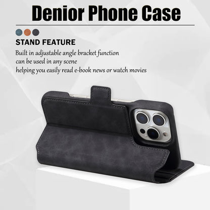 2IN1 Detachable Magnetic iPhone Phone Case & Card Pocket（Black）