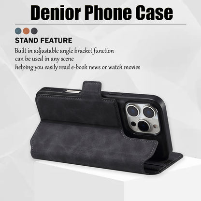 2IN1 Detachable Magnetic iPhone Phone Case & Card Pocket（Black）