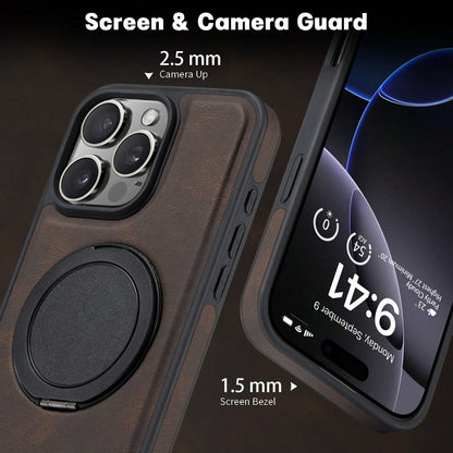 Rotatable Kickstand Case For iPhone 16-12 Series (Brown)