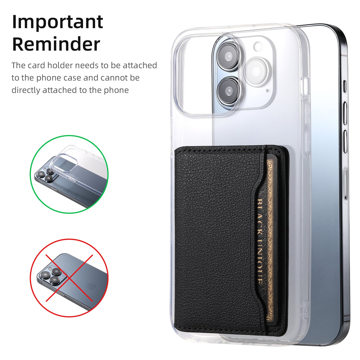 Bifold PU Leather Glue Wallet - Outer Slot