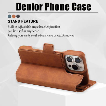 2IN1 Detachable Magnetic iPhone Phone Case & Card Pocket（Brown）