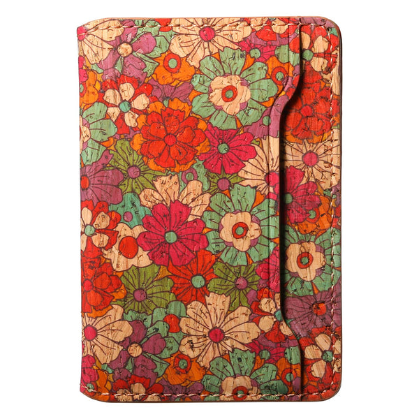 Cork Floral Magnetic Card Holder