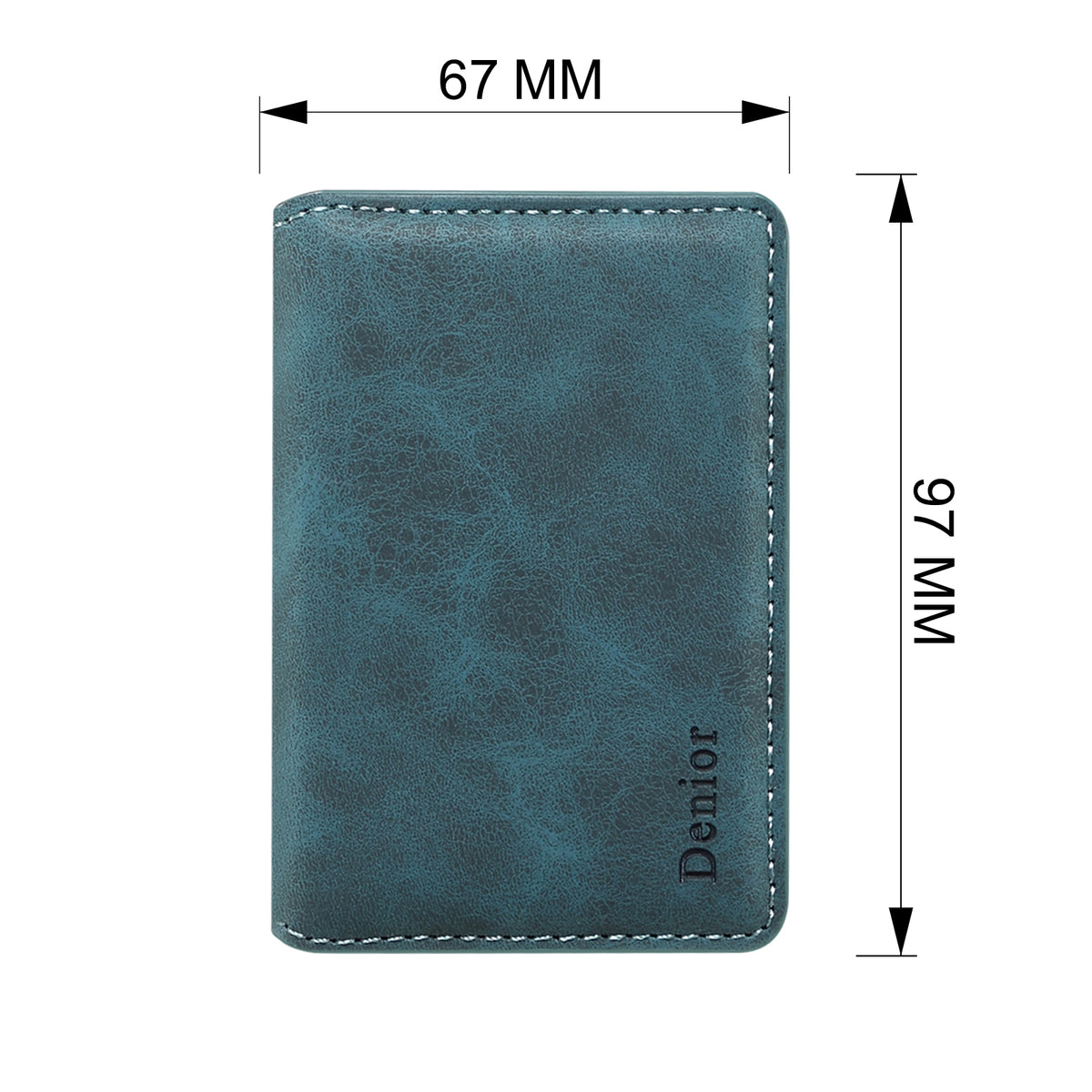 PU Leather 2-Card Magnetic Foldable Card Holder