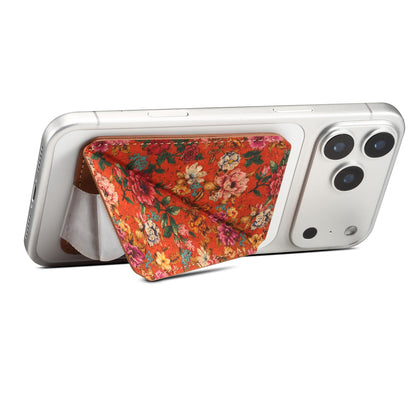 PU Faux Leather Lychee Texture Magnetic Card Holder