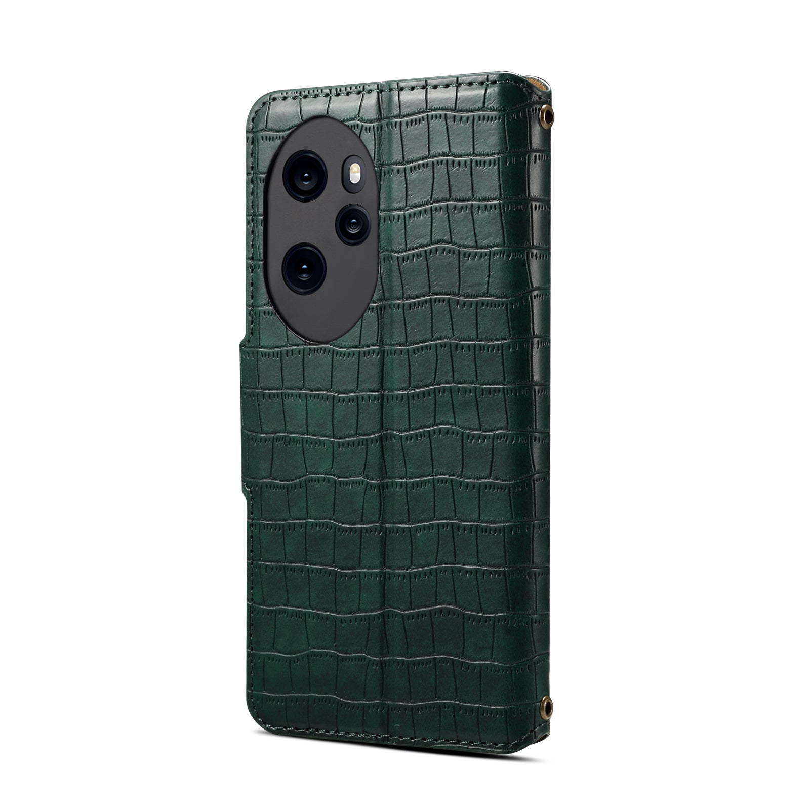 Crocodile PU Leather Honor Cover Wallet Phone Case（Green）