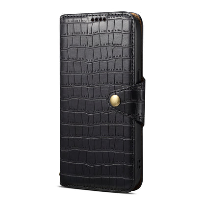 Crocodile PU Leather Honor Cover Wallet Phone Case（Black）