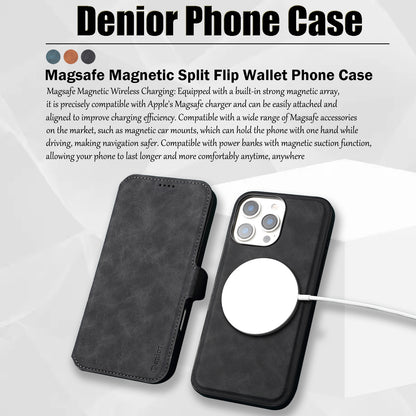 2IN1 Detachable Magnetic iPhone Phone Case & Card Pocket（Black）