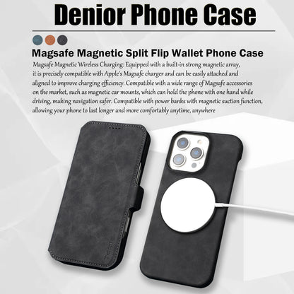2IN1 Detachable Magnetic iPhone Phone Case & Card Pocket（Black）
