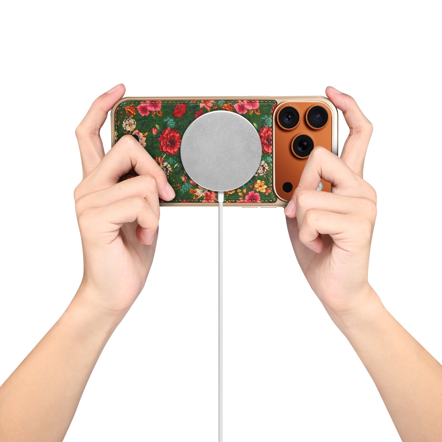 Butterfly Printed Magnetic Electroplated Phone Case