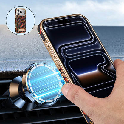 Cork Butterfly In-line Stand Magnetic Electroplated Phone Case