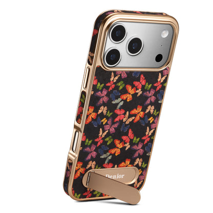 Cork Butterfly In-line Stand Magnetic Electroplated Phone Case