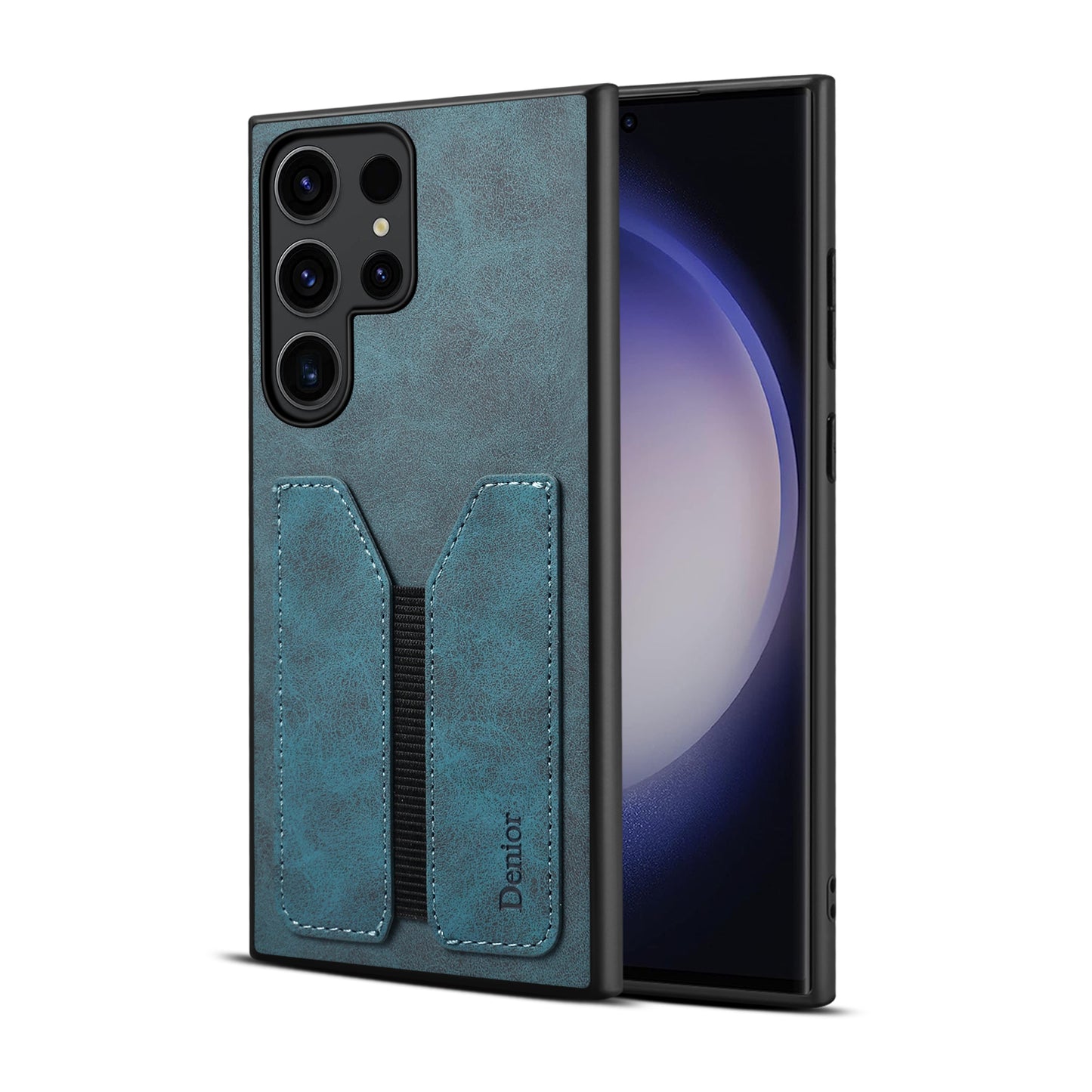 PU Retro Faux Leather DV Elastic Card Holder Phone Case (For Samsung)