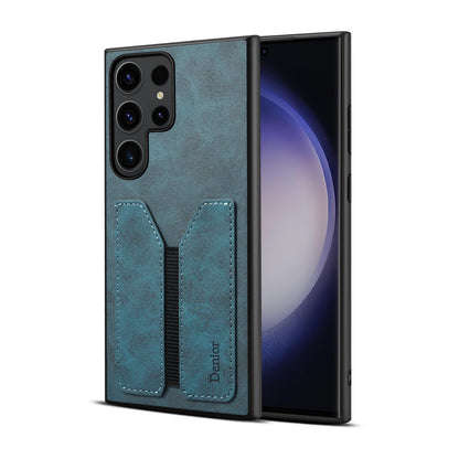 PU Retro Faux Leather DV Elastic Card Holder Phone Case (For Samsung)