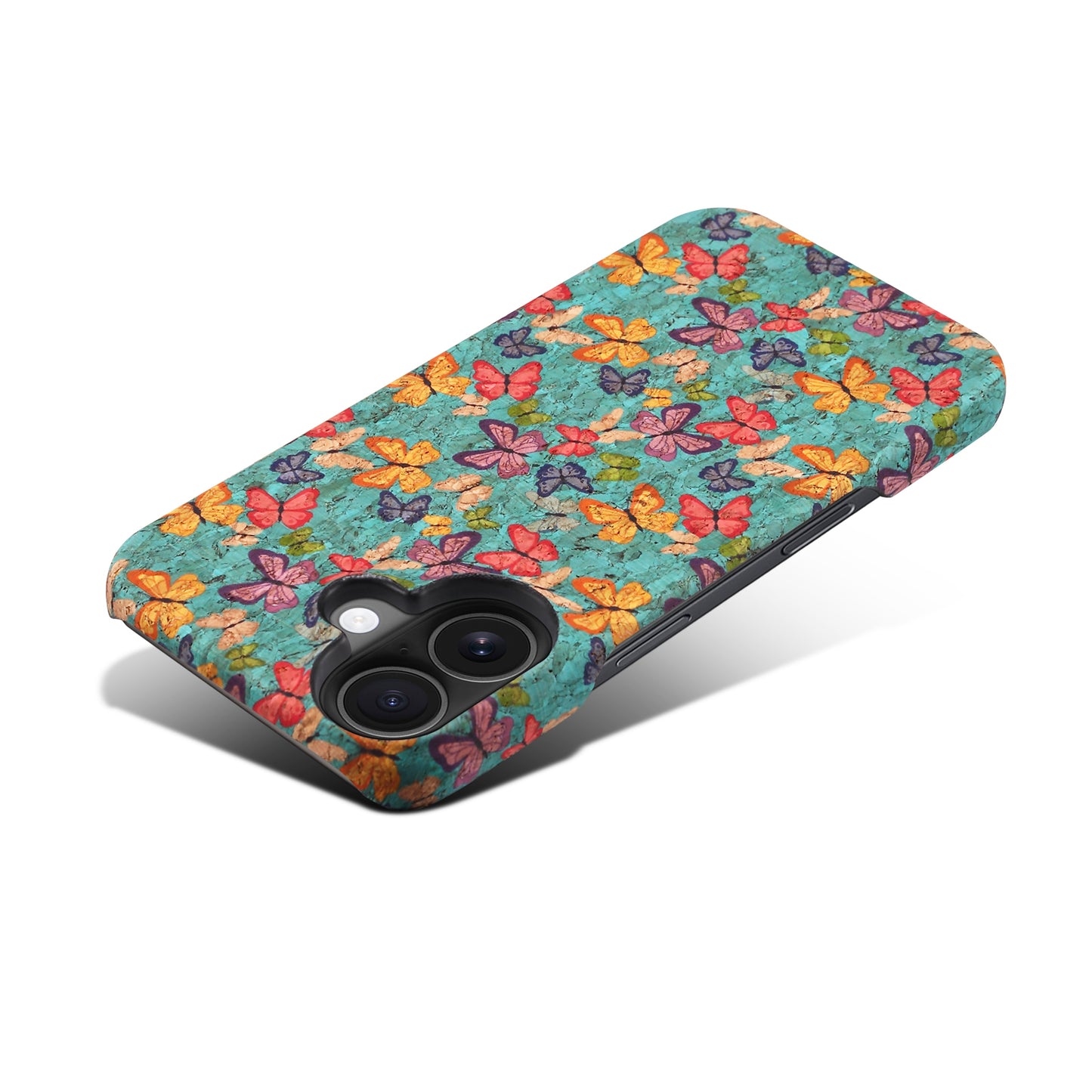 Floral Pattern Cork PC Phone Case