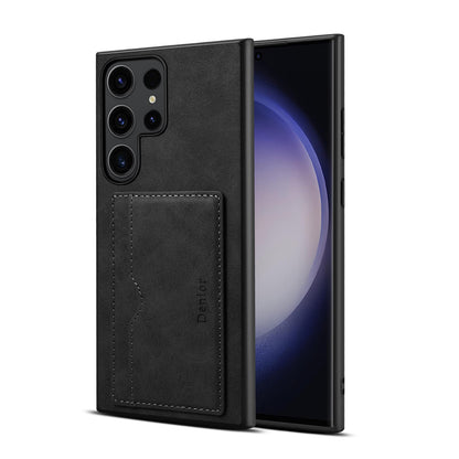 PU Retro Faux Leather Wallet Case with Horizontal Kickstand (For Samsung)