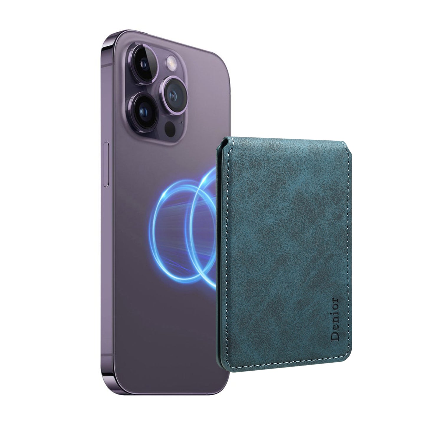 PU Faux Leather Vintage Pattern Top-bottom Open Magnetic Card Holder