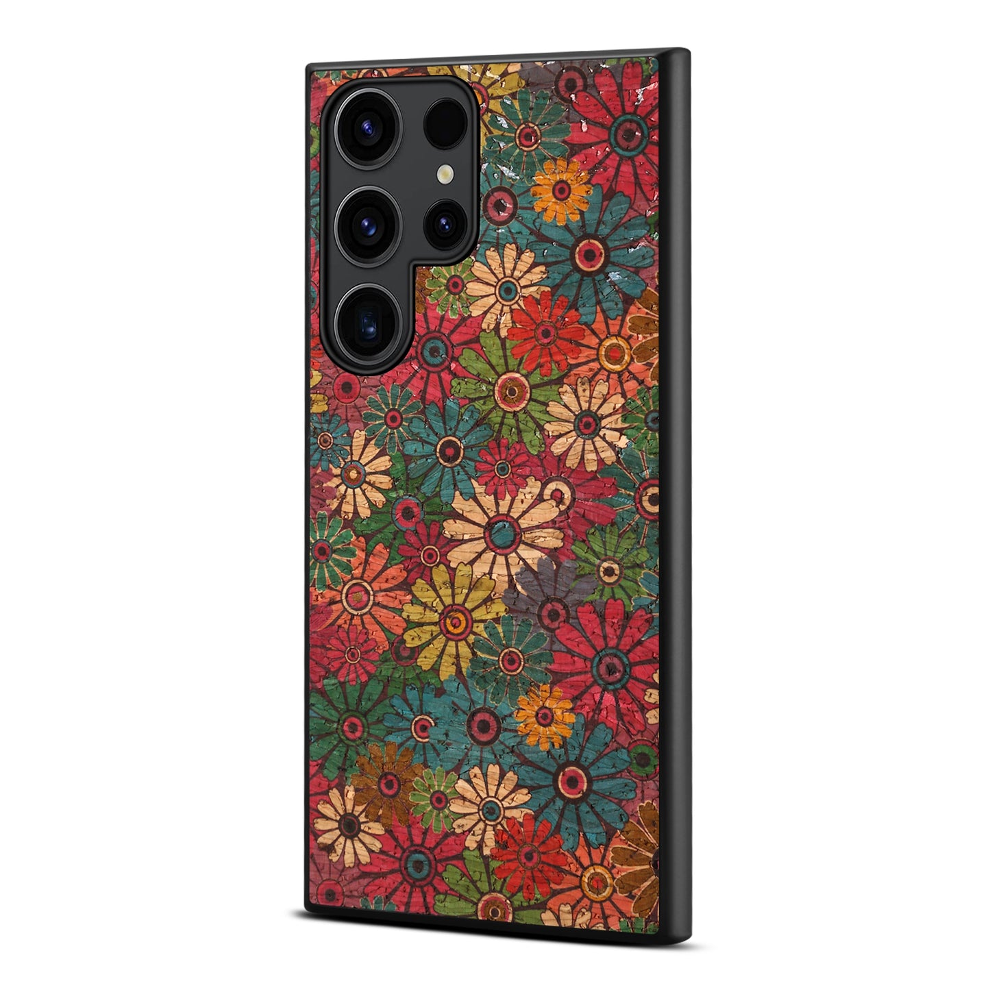 Cork Floral Phone Case Back Cover (For Samsung)