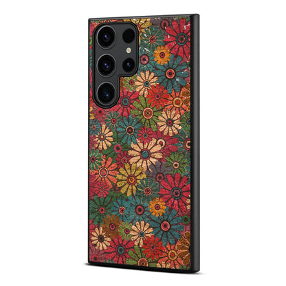 Cork Floral Phone Case Back Cover (For Samsung)