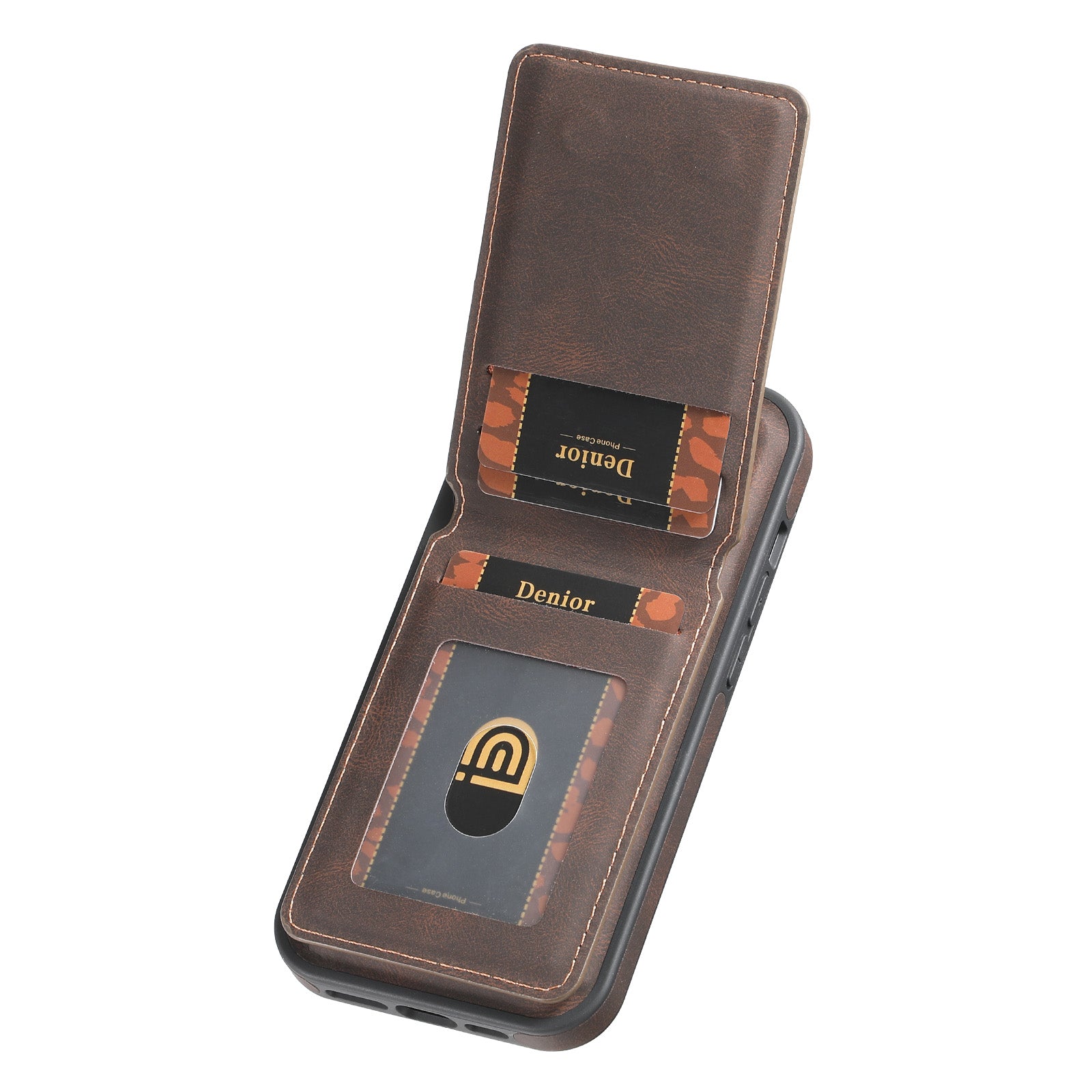 iPhone Series 2IN1 Magnetic Case & Card Bag（Brown）
