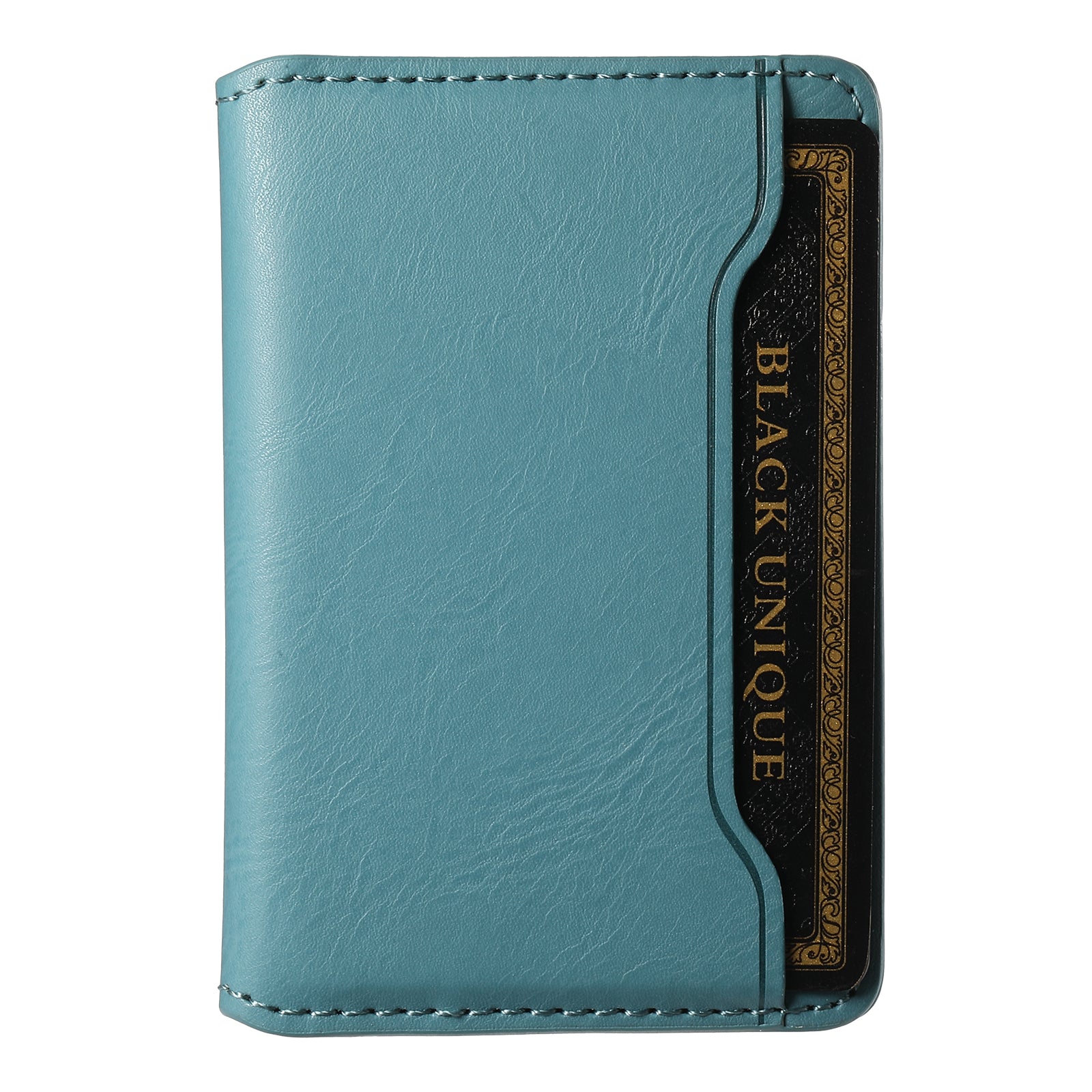Magnetic Cowhide Pattern Credit Card Bag (Blue)