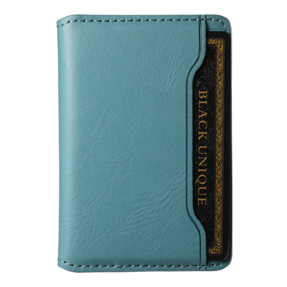 Magnetic Cowhide Pattern Credit Card Bag (Blue)